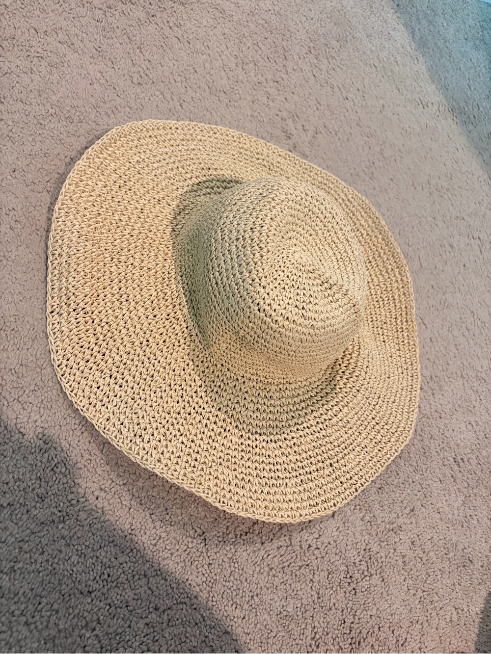 LOFT Natural Straw Wide-Brim Sun Hat
